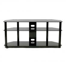 Versatile 60-inch Black TV Stand with Casters