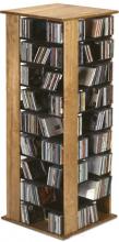Solid Hardwood Swiveling CD/DVD Storage Rack - 1260