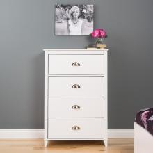 Yaletown 4-Drawer Chest, White