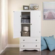 White Monterey 2 Door Armoire