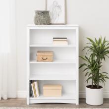 4-shelf Bookcase, White