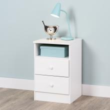 Astrid 2-Drawer Nightstand, White