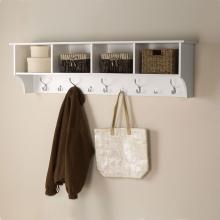 White 60-inch Wide Hanging Entryway Shelf