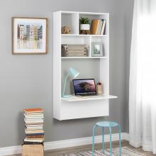 Tall Floating Desk, White