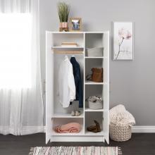 Prepac Elite Wardrobe with Storage, White