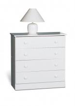 White Edenvale 4 Drawer Chest