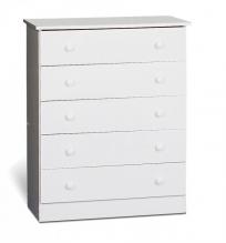 White Edenvale 5 Drawer Chest