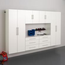 White HangUps 120 inch Storage Cabinet Set I - 6pc