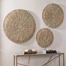 Dahlia Seagrass Wall Decor - 3pc Set