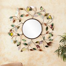 Decorative Metallic Leaf Wall Mirror