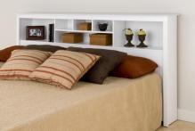 White King Bookcase Headboard