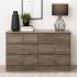 Astrid 6-Drawer Dresser, Drifted Gray