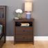 Yaletown 2-Drawer Tall Nightstand, Espresso