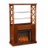 Gentry Electric Fireplace Curio Tower - Oak Saddle Image 4