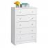 Calla 5-Drawer Chest in Pure White